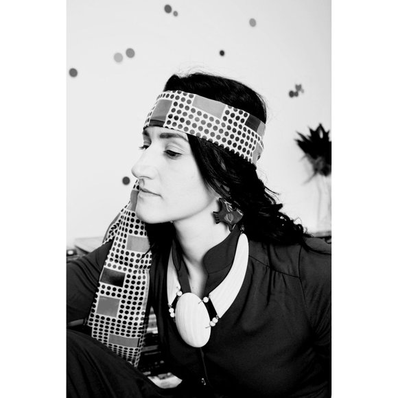 Yellow Statement Necklace Vintage Handmade Jewelry - Picture 2 of 6